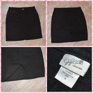 Jaclyn Smith black denim  skirt